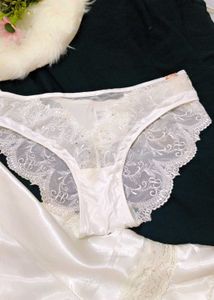 Vintage Satin Lace Slip Dress with brief 👍