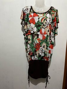 Floral Print Dolman Sleeve Top