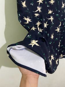 Royal Blue Printed Skirt