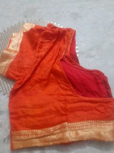 Vibrant Orange Ethnic Blouse