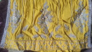 Yellow Embellished Saree