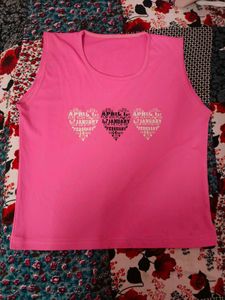 Sweetheart bubblegum pink sleeveless tank top