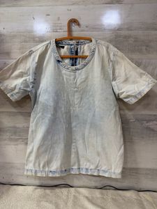 Washed Denim Top