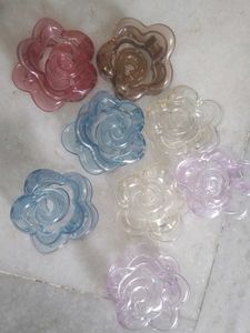 Set of 7 Flower Claw Clips