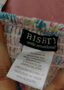 Floral Padded Tube Top With Neck Tie-up Design