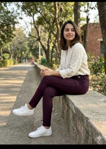 beautiful eye catching maroon slim fit pant