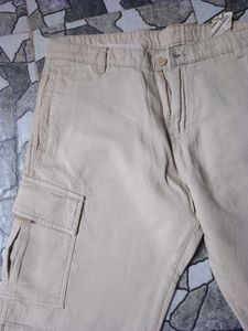 Men's Beige Cargo Shorts