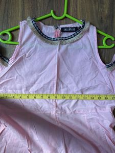Pink Cold Shoulder long kurti