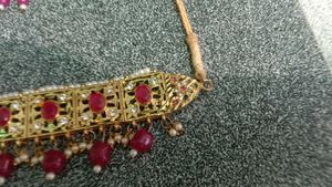Stunning Gold Choker Necklace with Earrings