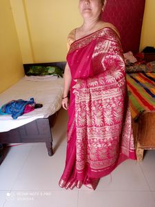 Maroon Art Silk Saree
