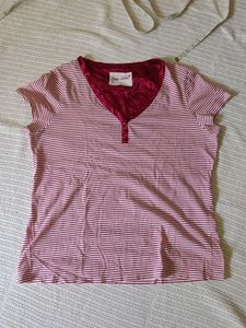 Striped V-Neck T-Shirt