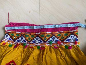 Vibrant Yellow &amp; Blue Embroidered Lehenga Choli