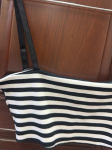 Chic Striped Crop Top