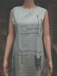 Sky Blue Colour Kurti