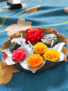 Decorative scented Candles marigold lotus u