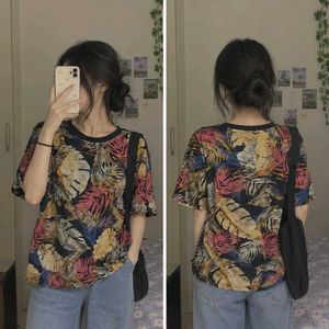 women's Tropical Print T-Shirt