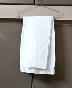 Classic White Casual Trousers