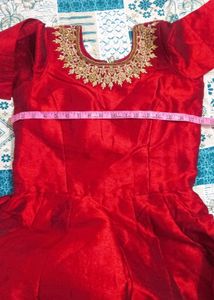 Elegant Maroon Embroidered Ethnic Gown