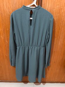 vero moda Elegant Teal Textured Mini Dress