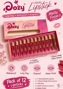 Dozy Liquid Lipstick Set - 12 Shades