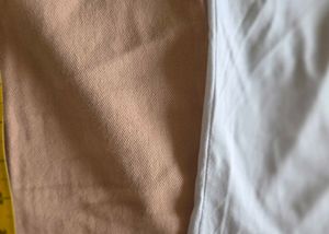 Peach Camisole &amp; White T-shirt Set