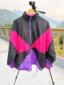 Vintage 80s Color Block Windbreaker Jacket