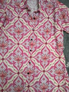 Comfortable Pink Floral Pajama Set