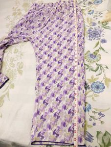 Pretty Purple Printed Kurta with pant
