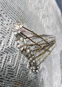 Sparkling Flower Hair Pins
