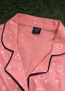 Night Suit Tshirt Peach Color Xl Size Branded