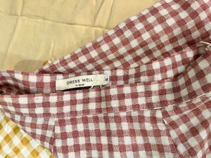 Red &amp; White Checked Skirt