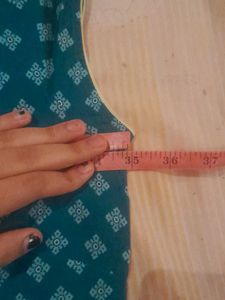 AURELIA Elegant Teal Blue Kurta, Size-XS