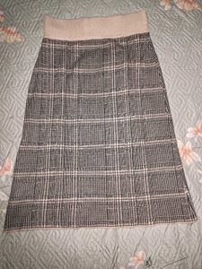 Plaid Midi Skirt