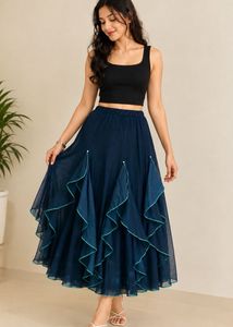 Elegant Black Tiered Skirt