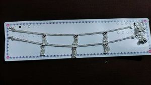 Elegant Silver Anklets with Tassels #baby girl