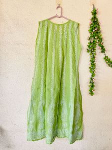 Vibrant Green Chikankari Kurta