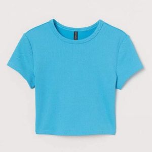 H&M Ribbed Fitted Crop Top