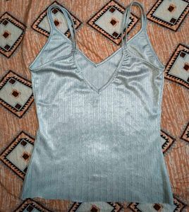 Sparkly Silver Camisole Top