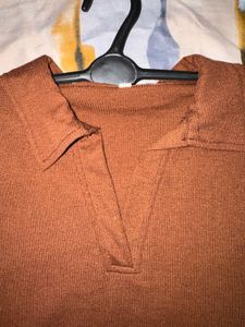 Long Sleeve Collared Top