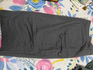 Comfortable Grey Cargo wrap skirt