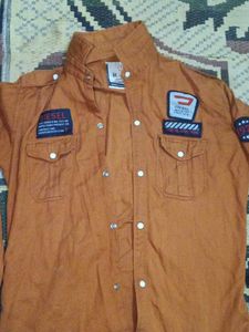 Diesel Style Orange Casual Shirt