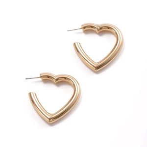 Chic Golden Heart Hoop Earrings💛