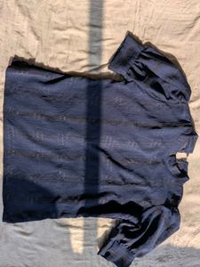 Elegant Navy Blue Blouse