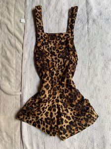 Leopard Print Halter Neck Jumpsuit