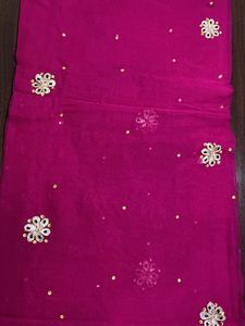 Rajasthani Rajputana Gotapatti Rani Pink Saree