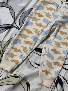 Roly Poly Girl Cute Dinosaur Print Joggers