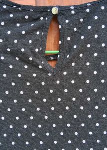 imported Black &amp; White Polka Dot Dress
