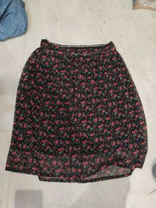 Floral Print Midi Skirt
