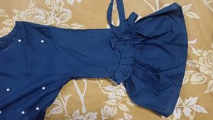 Blue Pearl Embellished Co-ord Set With Des