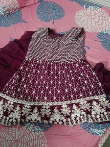 Elegant Maroon Embroidered Lehenga Choli